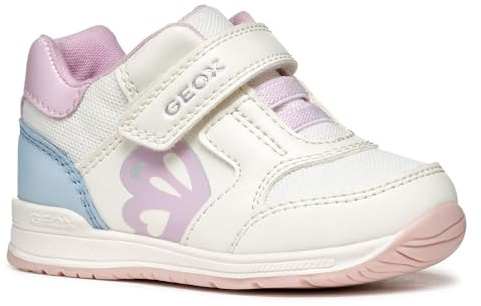 Geox B Rishon Girl A, Scarpe Primi Passi Bimba 0-24, White Sky, 26 EU