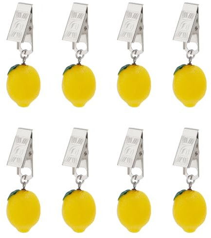 PH PandaHall 8pcs Tablecloth Weights Hangers Lemon Shaped Table Cover Weight Clips Tablecloths Weights with Clips Lemon Pendant Table Cloth Weight for Picnic Tables Tablecloth Weights Heavy Outdoor