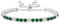 HEEYA Emerald Bracelets for Womens, Adjustable May Birthstone Bracelets Ladies Bracelet Green Tennis Bracelets for Women May Birthstone Jewellery Gifts for Her Birthday Christmas Presents