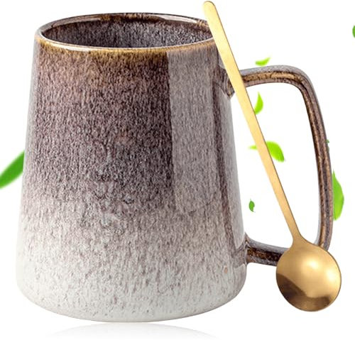 700 Ml Keramik Kaffeetassen, Große Teetasse für Büro und Zuhause, Große Milchkaffeetasse für Kakao, Cappuccino, Latte, Müsli, spülmaschinenfest, mikrowellengeeignet (Grau)