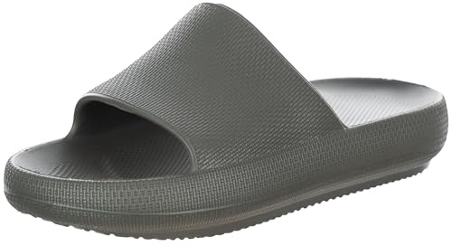 Brandsseller Ciabatte da bagno da uomo Cozy, morbide nuvole, per il tempo libero e il bagno con suola spessa Eva, leggere, impermeabili ed ergonomiche, ideali per giardino, casa e vacanze, verde, 43
