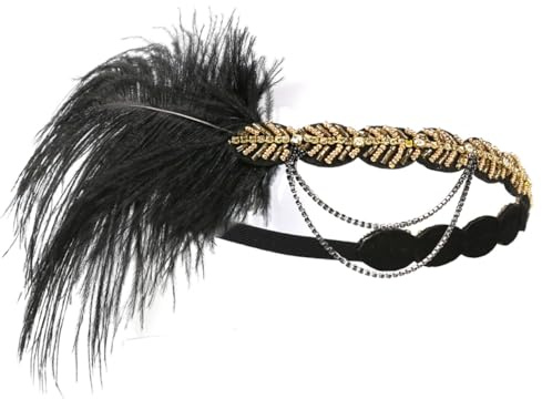 UKCOCO Bandeau Style Années 1920 Accessoire De Coiffure Pour Femmes Pour Fêtes Et Carnaval