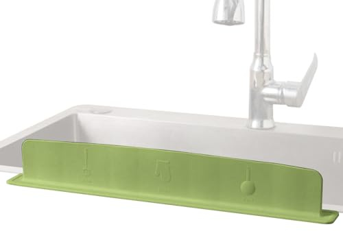 Lavello Splash Guard – Impermeabile e riutilizzabile | Piano di lavoro antiscivolo – Barriera ad acqua con forte base a per lavello della cucina, vasca da bagno, lavabo, vasca, bancone