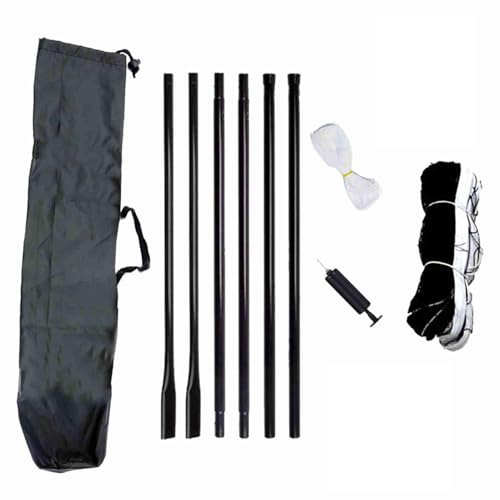 aqxreight Filet de Volley-Ball de Plage Filet de Football de Badminton avec Support Sac pour Jardin Extérieur Parcs Portables Sites de Sable d'herbe et Sac de Transport Voyage approprié avec Divers