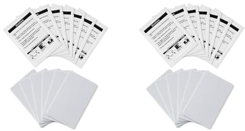 Reeatel Tarjetas de limpieza CR80, limpiador de lector de tarjetas de doble cara, tarjetas de limpieza de terminales de deslizamiento POS, limpiador de chips de tarjetas CR80 (20 unidades)