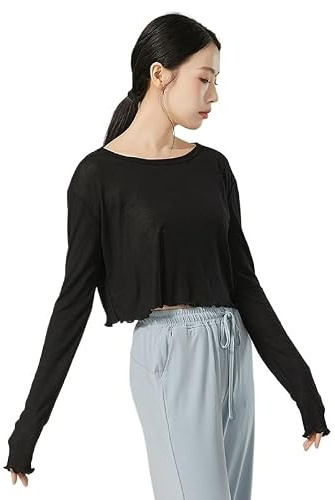 Chaqueta de Danza Ballet Top de Baile, Chaqueta Envolvente de Ballet, Top Corto for Adultos, Abrigo, Camisa de Baile de Manga Larga for Mujer, Tops