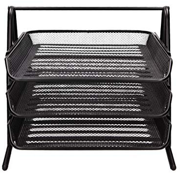 TTO Briefablage aus Drahtmetall, 3-teilig, Schwarz