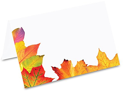 PRICARO Tarjeta del Lugar Hojas de otoño, 50 Piezas