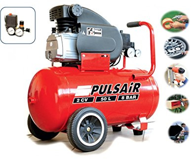 PRODIF Compresseur COAX 50L 2CV 8B Mono Rouge Légers avec huile