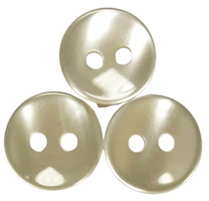 BOTIBOTON - 50 Botones para Camisa Blancos y Crudos - Botones nacarados pequeños para bebe, camisas de hombre y mujer de 10 mm y 12 mm - Fabricados y Enviados desde España (10 mm CRUDO)