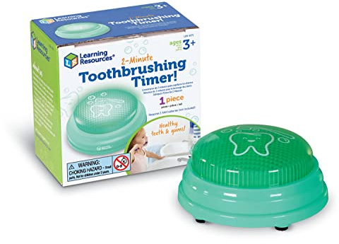 Learning Resources 2-Minute Toothbrushing Timer - 1 Piece, Age 3+, Kids Dental Health, Toddler Toothbrush for Boys and Girls