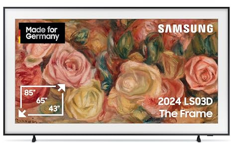 Samsung QLED 4K Fernseher The Frame 65 Zoll, Samsung TV mit mattem Display und austauschbarem Rahmen, Art Mode, Smart TV, GQ65LS03DAUXZG, Deutsches Modell [2024]