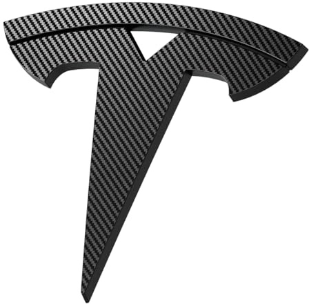 Spigen Tesla Model 3 2024 – nuvarande Highland Front emblem logo klistermärke dekaler, premium heltäckande, PC repbeständigt material, designad för Tesla Model 3-tillbehör – kol