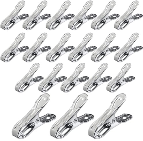 Supertool Clip per pellicola serra, 9 cm, in acciaio inox, clip di fissaggio per piante e vestiti (20 pezzi)