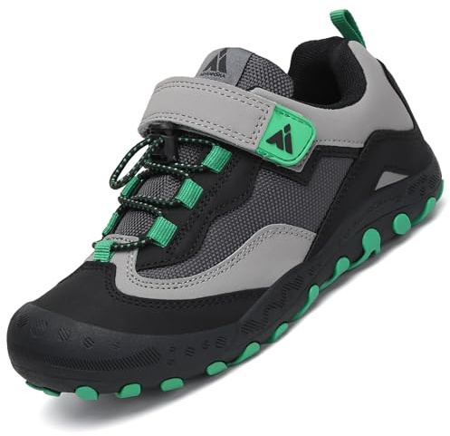 Mishansha Unisex Ligero Zapatillas de Deporte para Niños Niñas Sneakers Transpirable Cómodos Zapatos Casuales, Flexible Negro 37