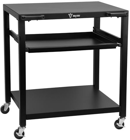 BBQ-Toro Grillwagen 80 x 65,5 x 86,5 cm | Schwarz | Grilltisch mit großer Arbeitsfläche | Grill Beistelltisch, Outdoor Grill Trolley | Grilltisch Outdoor, Servierwagen mit Ablagefläche