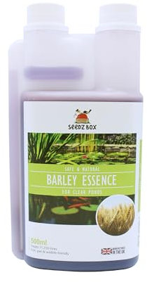Barley Straw Extract Natural Pond Clear Water Treatment 500ml – 1 Bottle Makes 11,000 Litres - Safe for Fish & Pond Life - Green Water & Pond Weed Control - Seedzbox