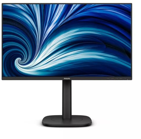 Philips 24B2U3301D da 24 pollici WUXGA Monitor, 100 Hz, pannello IPS, 4 ms, sincronizzazione adattiva, regolazione dell'altezza, altoparlanti, (1920 x 1200 HDMI 1x 1.4 DP USB Hub) Nero