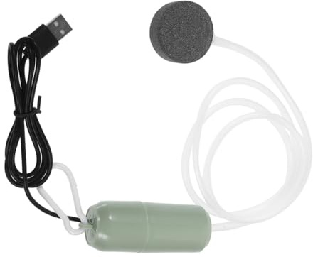 TOYANDONA Bomba de Aire USB Silenciosa para Acuario Pequeña y Portátil Bomba de Oxígeno Compacta para Peces bajo Ruido Compatible con Adaptadores y Cargadores Portátiles para Tanques de Agua