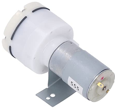 ERYUE Mini Bomba de Vacío Eléctrica Portátil de Alta Presión para Proyectos Bricolaje, Bomba Aire bajo Ruido para Uso Doméstico en Material Blanco (12 V CC.)