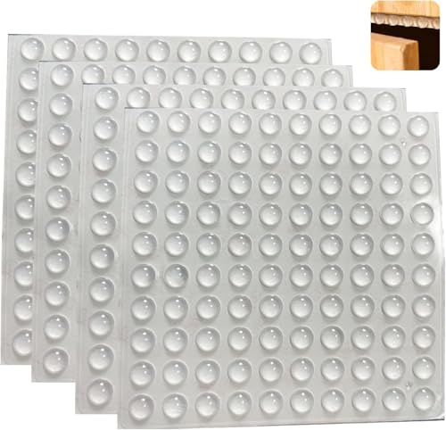 400Pcs Tampon Caoutchouc Transparent Pieds, 3 * 8mm Patin Silicone en Caoutchouc Protection pour Meubles, Tampon de Porte Autocollant Patin Antiderapant Antibruit pour Panneaux Verre Poignées Porte