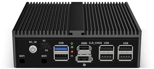 UDPTCP 4 x 2,5 G brandvägg industriell mini PC J6412, dubbel DDR4 1 x M.2 NVMe, toppversion i226-V fläktlös router PC VPN-server pf-Sense OPNsense,4G SIM-kortplats, inget RAM INGEN SSD
