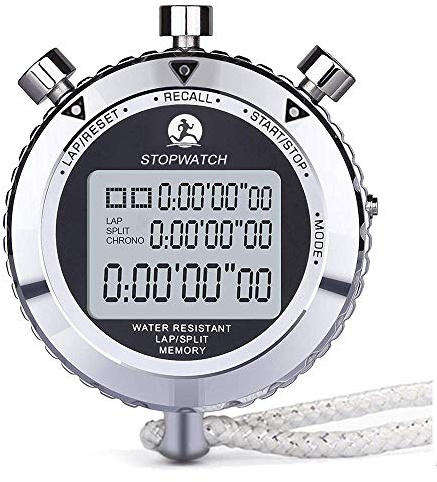Cronómetro de metal, cronómetro de 1/100 segundos, 100 unidades, recuerdos diarios, impermeable, cronógrafo electrónico, temporizador para fútbol, fútbol, béisbol, deportes al aire libre