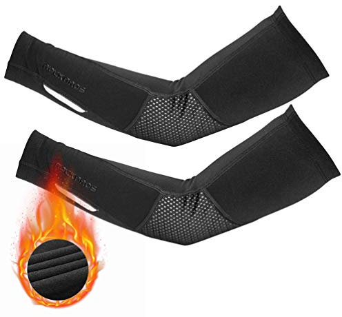 ROCKBROS Manguitos de Brazos Calentadores para Ciclismo Running Conducir Deportes de Invierno Hombres Mujeres