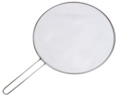 25 cm, paraspruzzi multifunzione in acciaio inox, protezione dagli schizzi di olio, grasso o acqua, paraspruzzi in acciaio inox, protezione dagli schizzi di grasso per padelle, pentole Skillets
