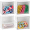 4 Stück Wandmontierte Qtip Halter Spender, Wattepads Organizer Kleine Aufbewahrungsbox Wattestäbchen Glas Behälter für Wattestäbchen, Wattestäbchen, Wattestäbchen, Wattestäbchen