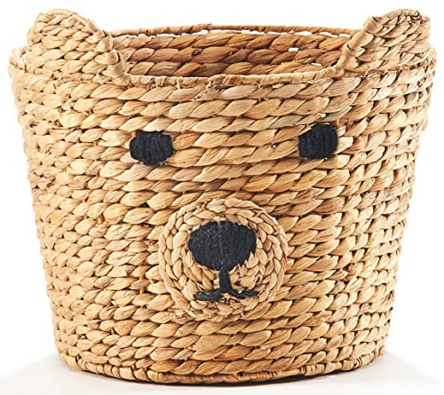 Kobolo Aufbewahrungskorb Regalkorb Korb Dog - Wasserhyazinthe - Motiv Hund