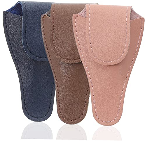 SEWOART 3pezzi Astuccio Forbicine Professionali Per Unghie Custodia Protettiva Per Forbicine Cuticole e Manicure Pu Elegante e Resistente