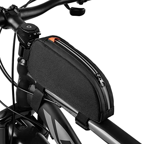 VENFOREST Bike Top Tube Bag Waterproof Bicycle Front Frame Bag Top Tube Bike Pouch for Road Mountain Bicycle Outdoor Cycling Travel Hiking