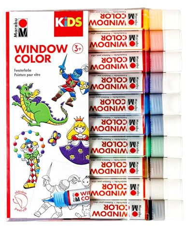 CREATIV DISCOUNT Kids Window Color Set, 10 x 25 ml