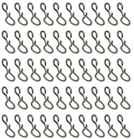 PATIKIL 0,2 x 0,1 Mouche Pêche Boutons-Pressions, 100 Paquet INOX Acier Rapide Changement Non Noeud Rapide Boutons-Pression Leurre Connecteur pour Gabarits Leurs Pêche Agrafes, Noir