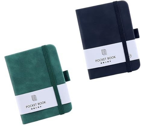 Yeenano Cuaderno de Bolsillo,2 PCS Portátil A7 Cuadernos Pequeños Mini Bloc de Notas Libreta Pequeño Diario Bloc de Notas de Escritura Mini para Cuaderno de Viaje para Oficina Escuela Suministros