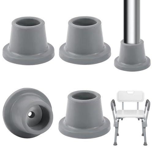 HAYGEM 4 delar ersättning för badstolar reservfötter, silikon grå 28 mm gummikoppar, universella halkfria sugkoppar, kan användas för badstolar, barnstolar