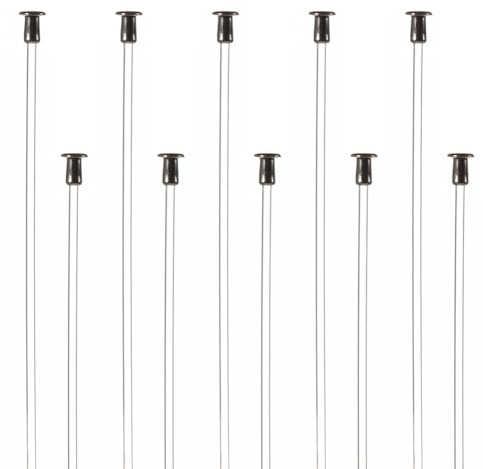 SOFT-RAIL® 5 St. Perlonseile 2,00 m, mit Tellergleiter, Ø 2,0 mm, für Galerieschienen