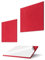 vilz 2er Set Design Akustikplatten selbstklebend aus recyceltem Filz - Interior Akustik Quadrat Absorber 550x550x12 mm Rubinrot