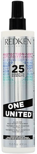 Redken Multi-Benefit-Treatment, Feuchtigkeitsspendendes Pflege-Spray für alle Haartypen, Hitzeschutz & Anti-Haarbruch, One United, 1 x 400 ml
