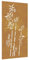vidaXL Garten Wanddeko, Gartendeko mit Bambus-Design, Wandbild Wandschmuck Wetterfest, Wandkunst Dekoration Wanddekoration, Cortenstahl