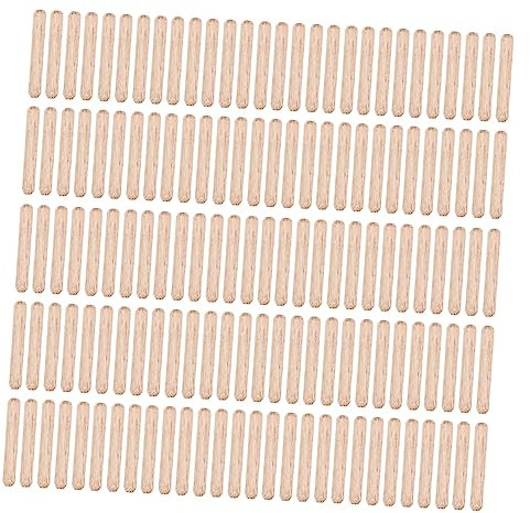 PartyKindom 300pcs Dowel Wooden Needle Round Wood Pin Wood Nails Wooden Shaft Connector Woodworking Pins
