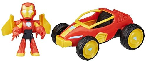 Marvel Iron Man and his Awesome Friends Iron Racer, actionfigur och leksaksfordon