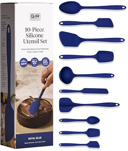 GIR: 10-Piece Silicone Essentials Kitchen Utensils Set – Royal Blue