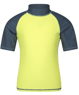 Mountain Warehouse Short Sleeves UPF50+ Kids Rash Vest Grey (Plain) 7-8y