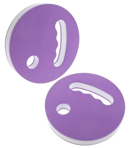 INOOMP 1 Pair Eva Foam Swimming Resistance Discs Handheld Water Exercise Weights for Pool Aerobics Arthritis Therapy and Beginner Swim Training
