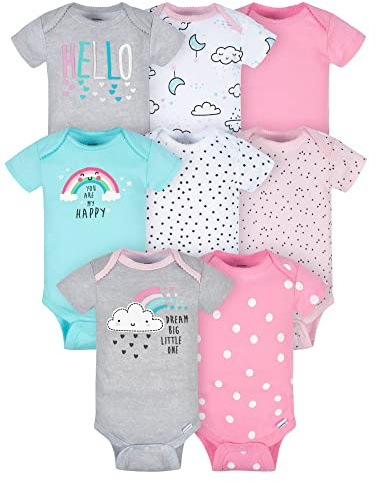 Gerber Onesies Sparkdräkt med moln för bebisar, 8-pack