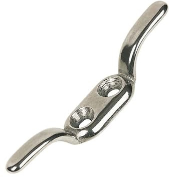 Hardware-Solutions Pack of 5 Marine Grade Cleat Hooks for Tying Back Curtains or Securing Ropes - 60mm - 304 Stainless Steel - Decohooks