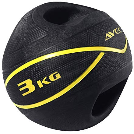 Balle de Médecine Balls Balle De Ballon De Kettlebell en Caoutchouc Binaural, Ballon De Fitness Core De La Salle De Sport, 3kg/4kg/5kg/6kg/7kg/8kg/9kg/10kg (Size : 7kg/15.4lbs)