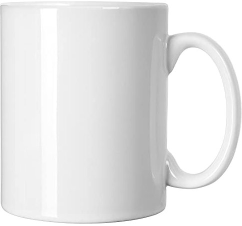 Smilatte Taza de café de cerámica extra grande de 20 onzas, taza de té clásica de porcelana M017 con asa para oficina y hogar, color blanco